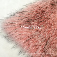 Red Imitation Raccoon Faux Fur Plush Fox Fake Fur Polyester Fabric